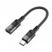 Кабель адаптер HOCO U107 Type C на Lightning 10 см черный