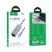 USB HUB HOCO HB1D 4in1 (USB to USB2.0*3+RJ45), серый