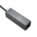 USB HUB HOCO HB1D 4in1 (USB to USB2.0*3+RJ45), серый