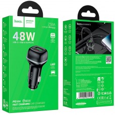Автомобильное зарядное устройство для HOCO Z58A Type-C PD 30W + USB QC3.0, черный Автомобильное зарядное устройство для HOCO Z58A Type-C PD 30W + USB QC3.0, черный