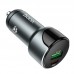 Автомобильное зарядное устройство HOCO Z42 Light Road USB-C PD 20 Вт + USB-A QC 3.0 с цифровым дисплеем, серый металлик Автомобильное зарядное устройство HOCO Z42 Light Road USB-C PD 20 Вт + USB-A QC 3.0 с цифровым дисплеем, серый металлик