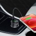 Автомобильное зарядное устройство HOCO Z42 Light Road USB-C PD 20 Вт + USB-A QC 3.0 с цифровым дисплеем, серый металлик Автомобильное зарядное устройство HOCO Z42 Light Road USB-C PD 20 Вт + USB-A QC 3.0 с цифровым дисплеем, серый металлик
