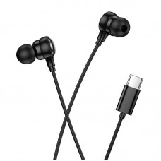 Проводные наушники HOCO M116 Type-C с микрофоном, чёрные