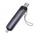 Картридер HOCO HB56 3-в-1 USB-A / Type-C - SD + TF + USB 2.0, серый Картридер HOCO HB56 3-в-1 USB-A / Type-C - SD + TF + USB 2.0, серый