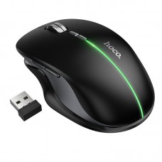 Мишка бездротова HOCO GM40 Dixon RGB dual-mode (rechargeable version), dark night black