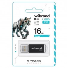 USB флеш 16Gb Wibrand Cougar Black 2.0