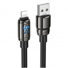 USB кабель HOCO U143 USB - Lightning, 1 метр, чорний
