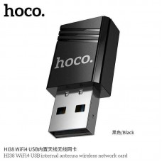 Wi-Fi адаптер HOCO HI38 USB 2.0 Wi-Fi 4 150 Мбит/с 2,4 ГГц со встроенной антенной, черный
