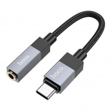 Аудиокабель HOCO UPA32C Clever 3.5 мм гнездо (мама) - Type-C штекер (папа), 0.15 м, чёрный