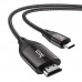 Видеокабель HOCO UA16 Type-C - HDMI, 4K 30Hz, 2 м, серый Видеокабель HOCO UA16 Type-C - HDMI, 4K 30Hz, 2 м, серый
