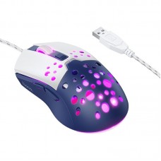 Проводная игровая мышь HOCO GM51 Sky USB / 3600 DPI / RGB, сине-белая