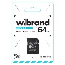 Карта пам'яті micro 64Gb Wibrand SDXC (UHS-1) class 10 (adapter SD) Карта пам'яті micro 64Gb Wibrand SDXC (UHS-1) class 10 (adapter SD)