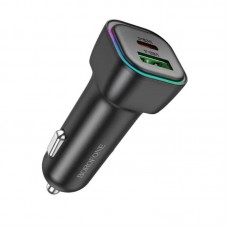 Автомобільний зарядний пристрій BOROFONE BZ28A PD 30W TYPE-C + USB QC3.0, чорний